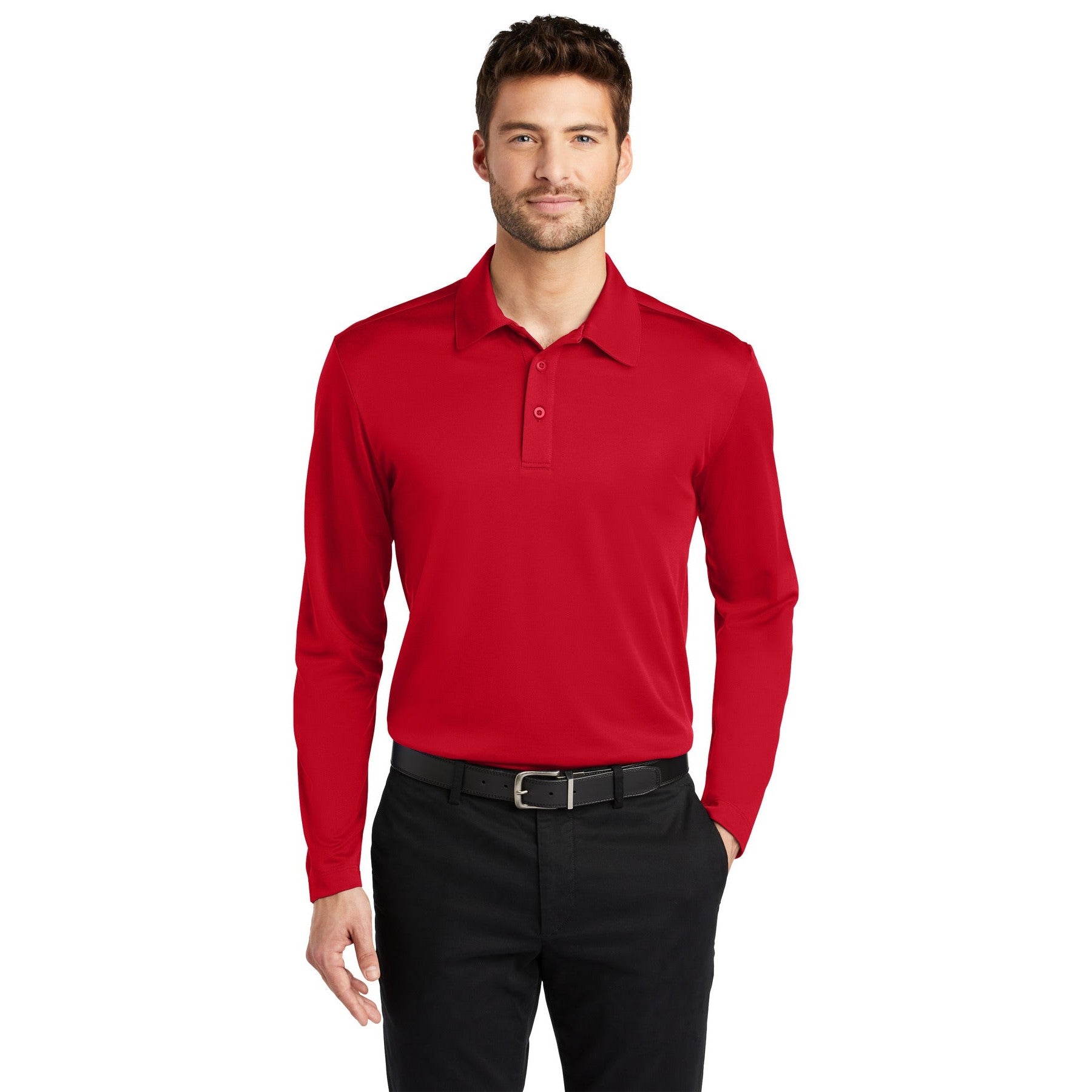 Port Authority-Port Authority® Silk Touch™ Performance Long Sleeve Polo. K540LS-MedTech-5
